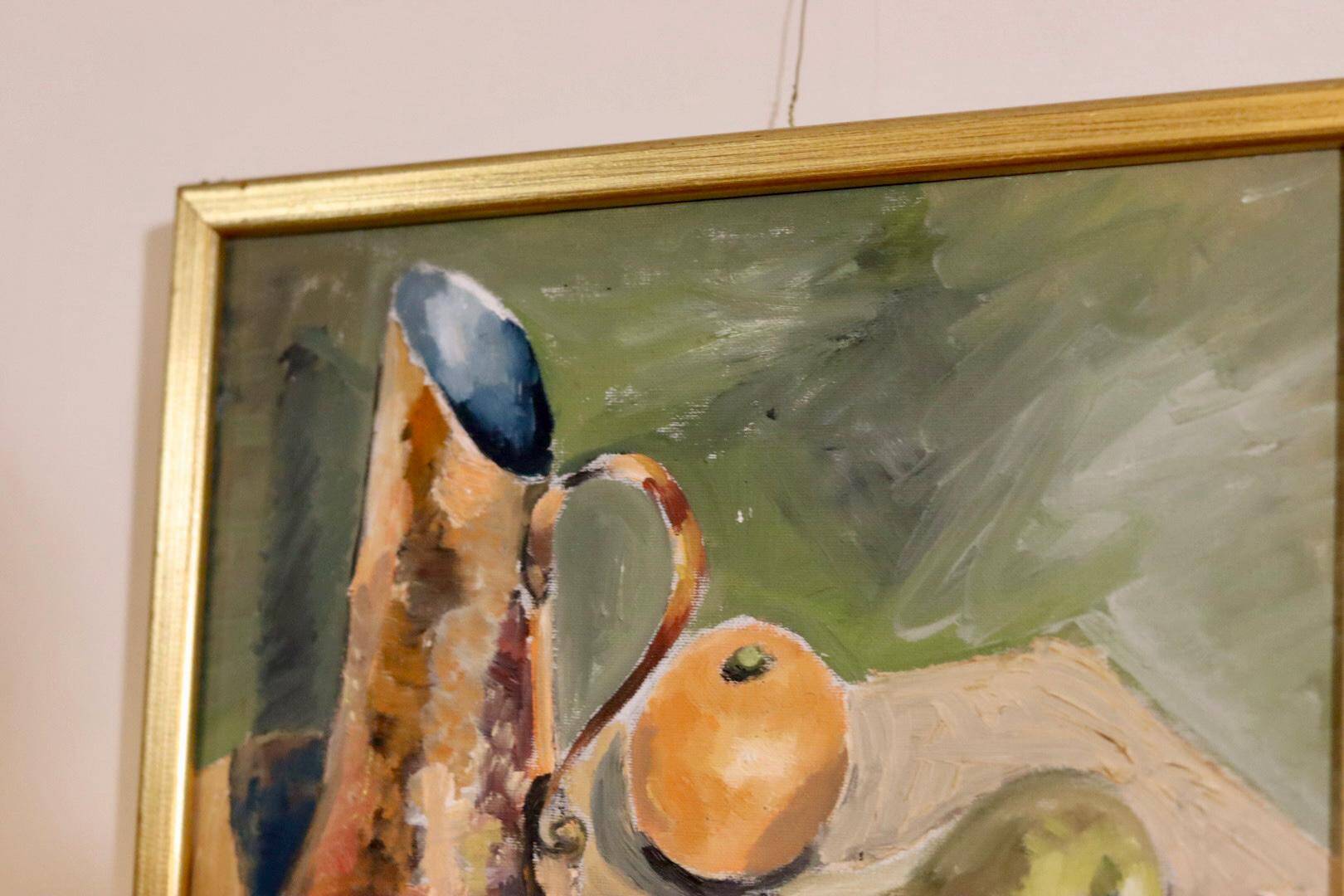 "Still Life with Jug and Fruits" by J Bjurling