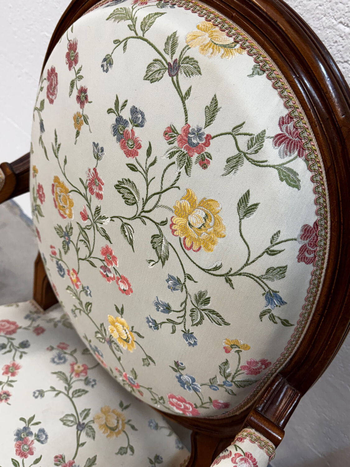 Pair of Louis XVI medallion armchairs