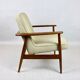 Beige boucle GFM63 lounge chair by J. Kedziorek, 1970s