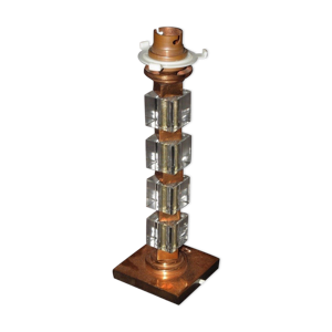 lampe de table verre - cuivre