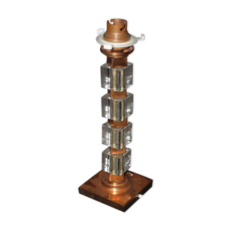 Copper glass table lamp