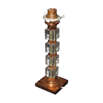 Copper glass table lamp