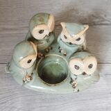 Ceramic owl candle holder