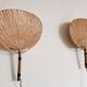 Paire de grandes appliques murales Uchiwa par Ingo Maurer, Allemagne, 1973