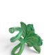 pair of flower candle holders in glass handmade in Italy.