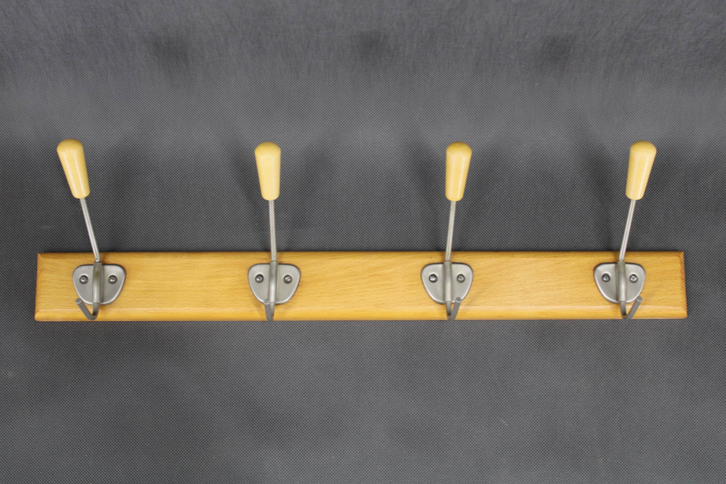 1960s Mid-century Wooden Wall Hanger, Czechoslovakia