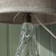 Pair of table lamps - Twisted transparent glass bases from the 1950s - Hemp shades