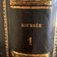 Leather paper basket, imitation bindings old books