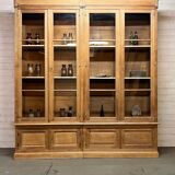 Showcase bookcase early XX th in solid oak