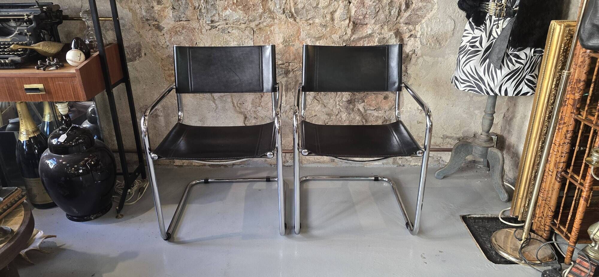 Mart stam (1899-1986) - pair of bauhaus s34 armchairs - 1970 -