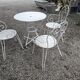 Salon de jardin en fer forgé , 1 table + 3 fauteuils