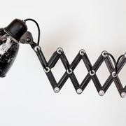 Industrial Black Scissor Wall Lamp, 1950s