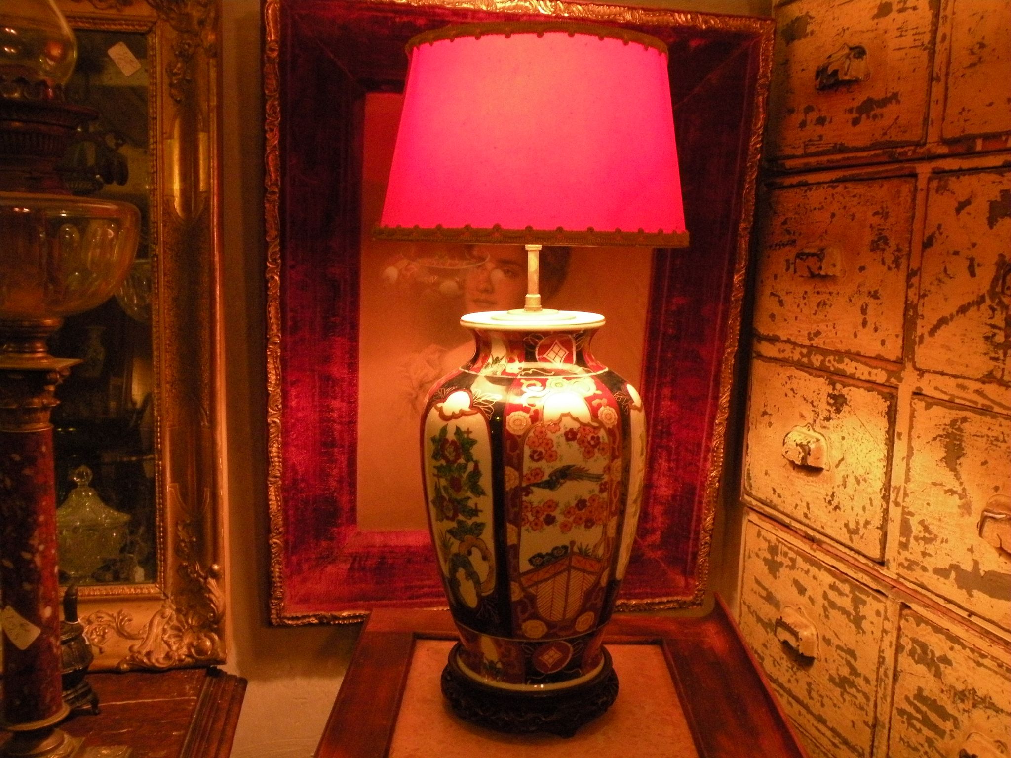Living room lamp, Japanese Imari from the 1950s, 1960s