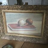 Old still life painting with frame