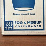 Glass pendant lamp of the mid-century Danish model by Jacob E. Bang for Fog & Mørup and Holmegaard, 1960s.