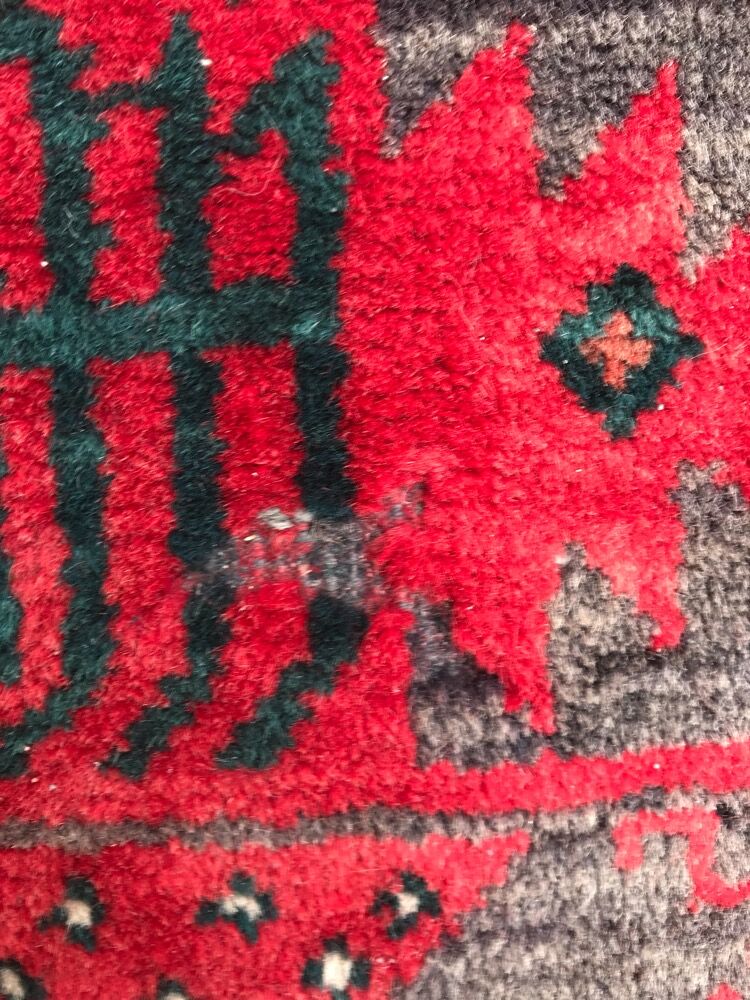 Afghan old rug Turkmen belutch handmade 110x220 cm