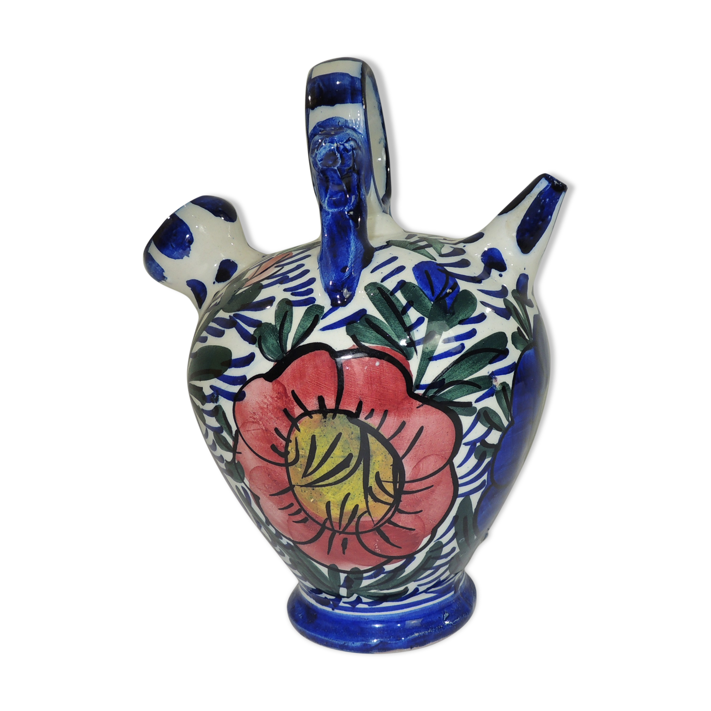 Gargoulette glazed terracotta /vintage/carafe/pitcher