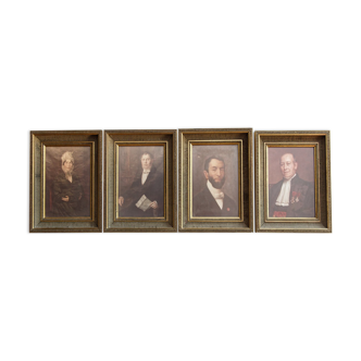 Set of 4 frames with channels and portraits of ancestors (photos)