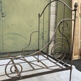 Folding bed in wrought iron 19th century