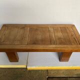 Rustic solid oak farmhouse coffee table 1950