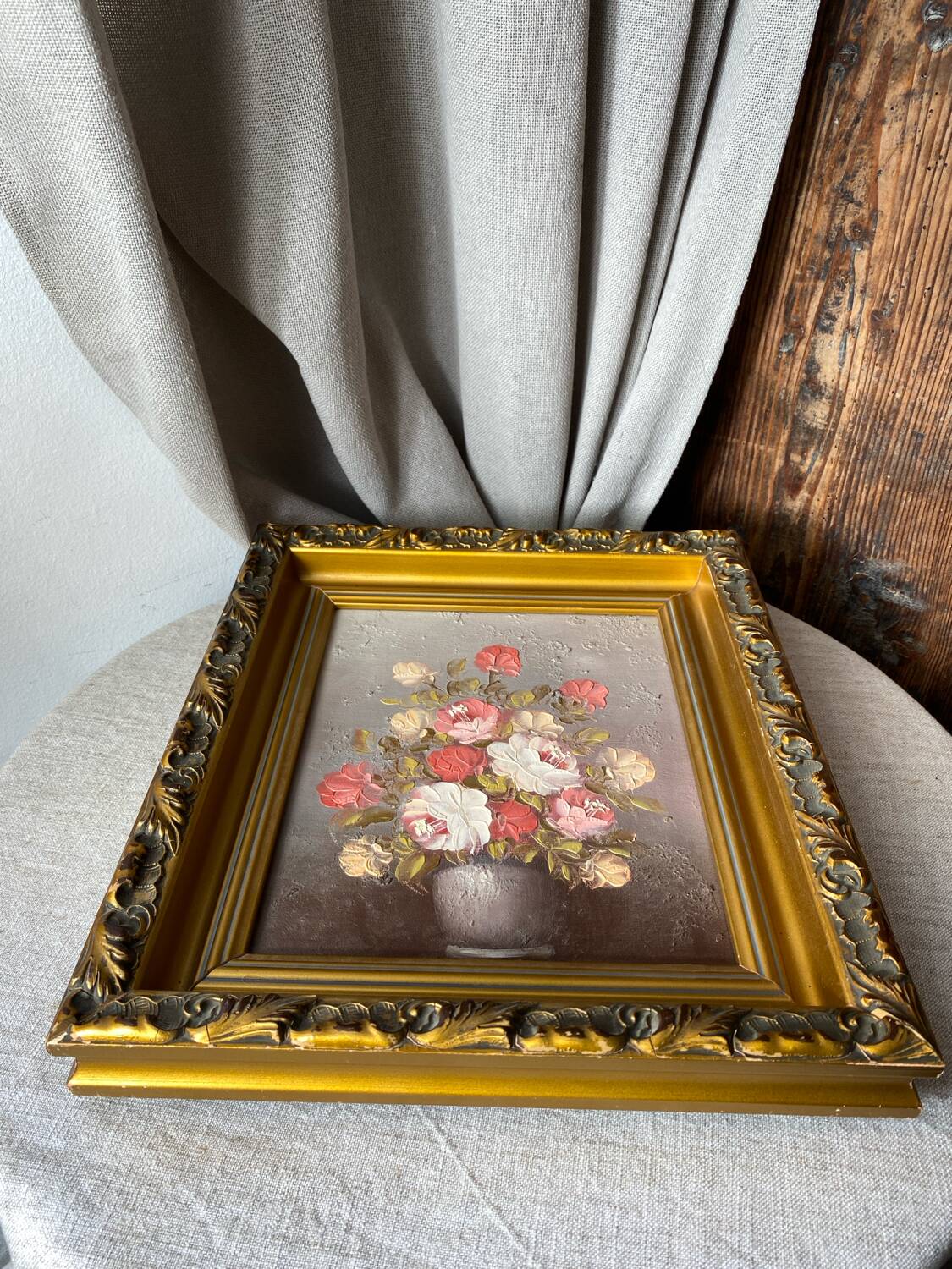 Oil on canvas, framed still life