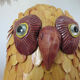 Box "owl" in rattan bamboo 70s