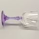 6 vintage purple stemmed liqueur glasses from France, Arques crystal