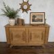 Buffet ancien en chêne massif sculpté – 180 x 48 x 100 cm