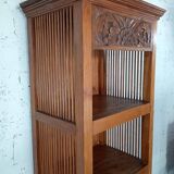 Exotic wood shelving unit from the 90s