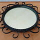 Miroir en fer forgé, années 50, L31 cm