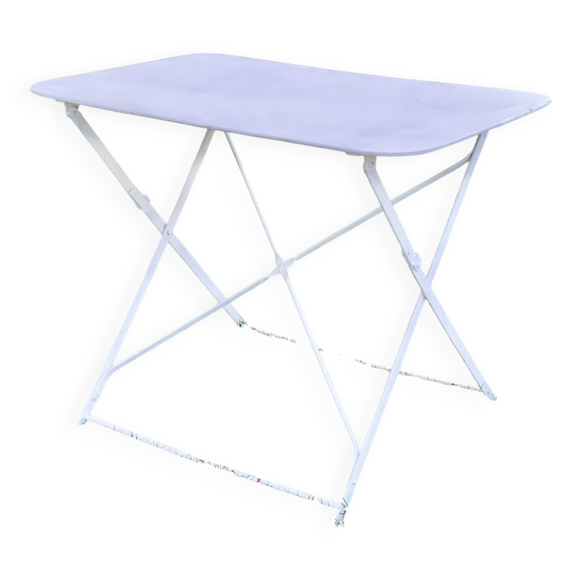 Vintage 1950s wrought iron folding garden table