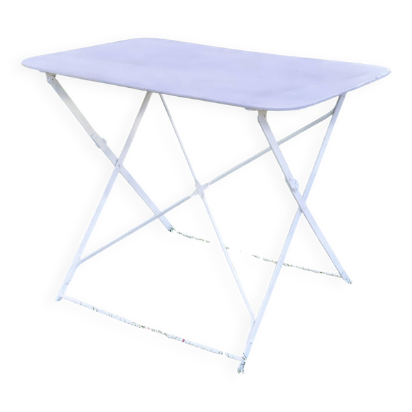 Table de jardin pliante fer forgé vintage 1950