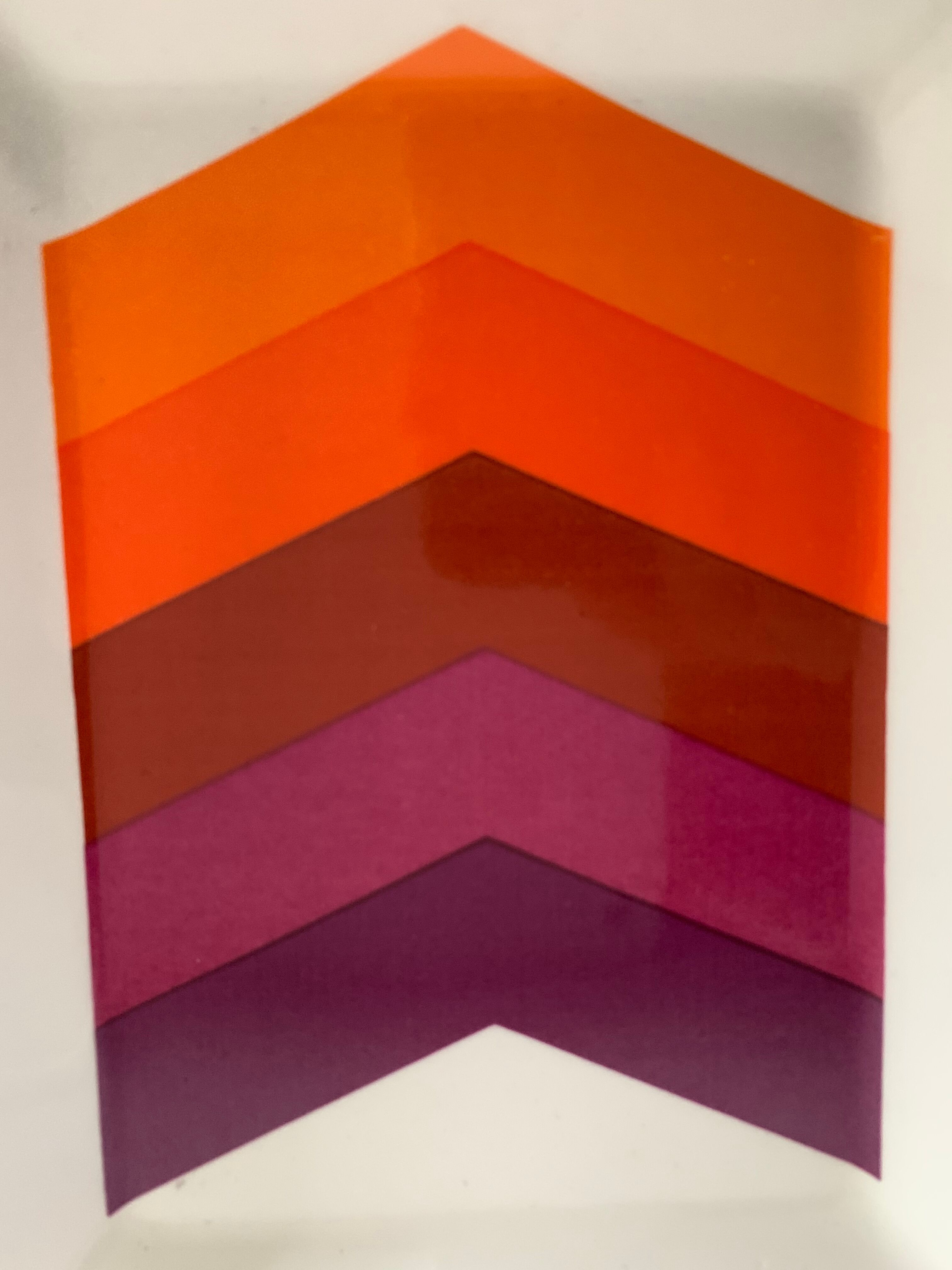 Lot of 2 bowls and 4 dishes or plates Gien model arrows 1970