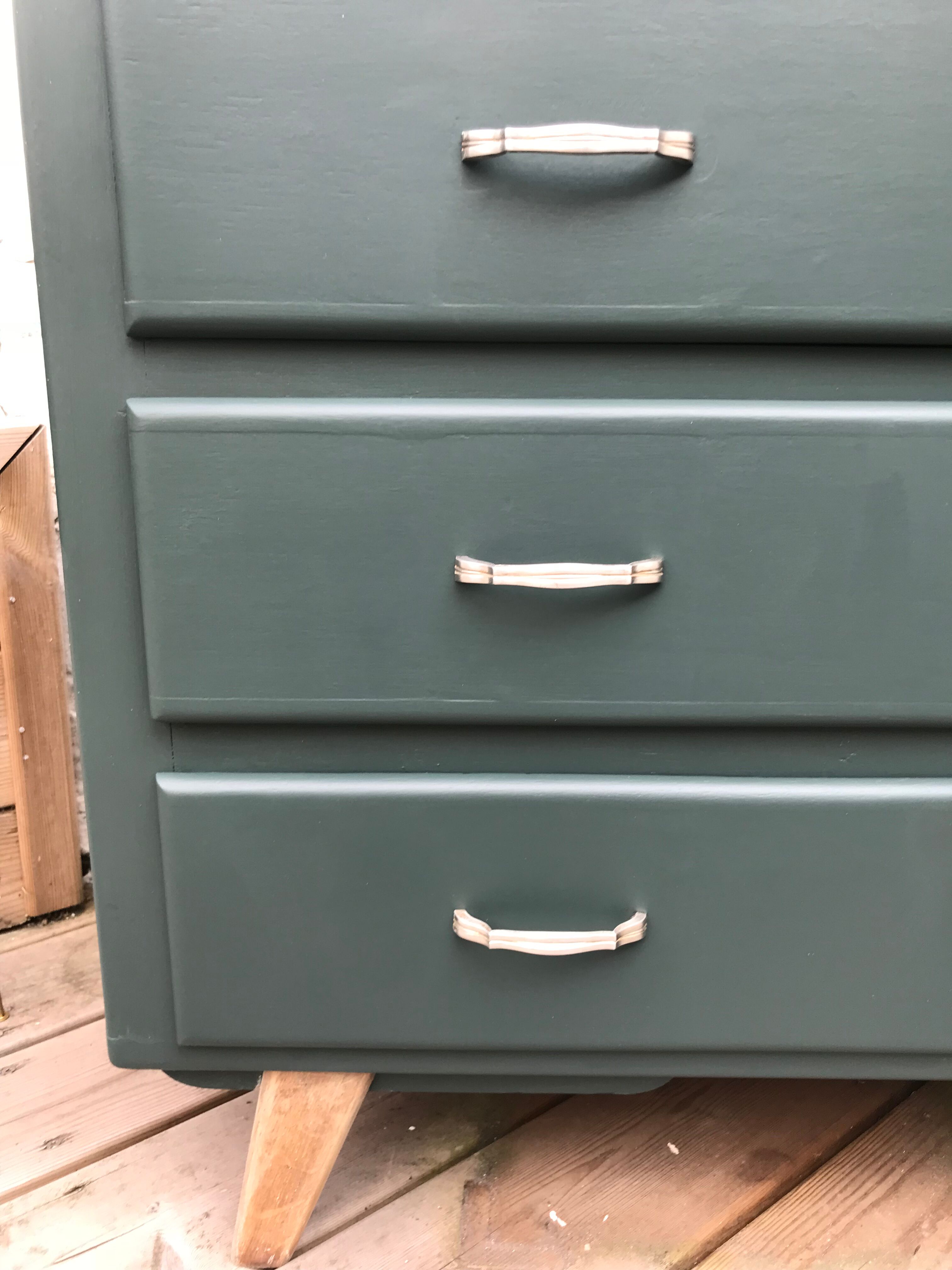 Dark green vintage dresser