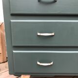 Commode vintage vert foncé