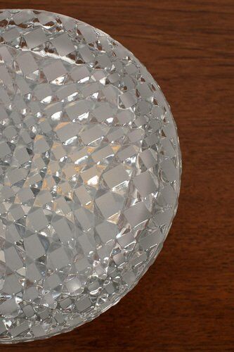 Lampe de plafond vintage en verre géométrique