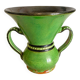 Vase en terre cuite émaillé vert