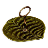 Sarreguemines leaf serving dish