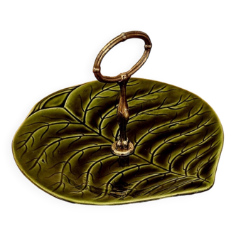 Sarreguemines leaf serving dish