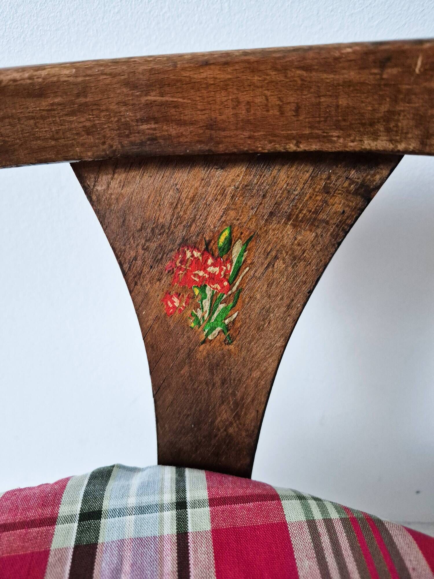 Vintage 1960s  turned wooden children's armchair
