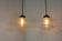 Set of two glass pendant lighting designed by Raak Holland