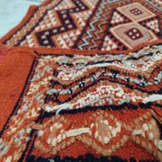 Hand-woven margoum rug in natural wool