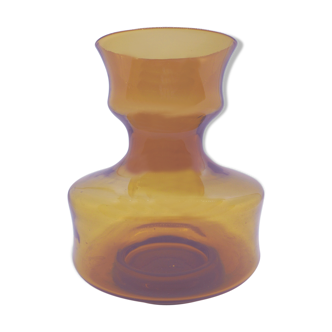 Swedish yellow glass vase