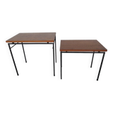 Vintage wooden nesting tables
