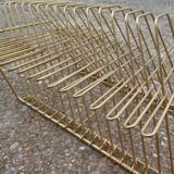 45-tower vintage gold metal vinyl holder