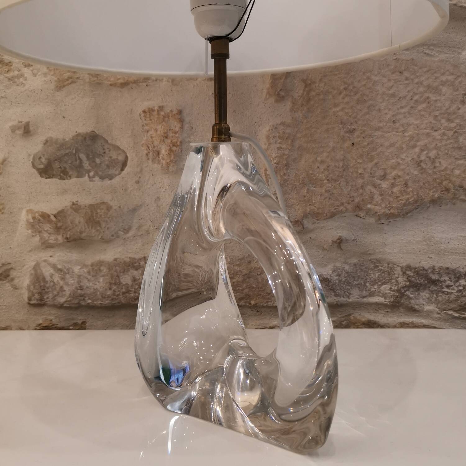 Crystal lamp, free form, Daum, 1950