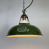Industrial Green Enamel Factory Pendant Lamp from Coolicon, 1950s