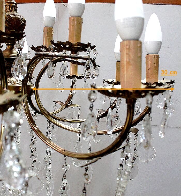 Crystal chandelier mid 20th