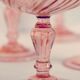 Ensemble de six verres, coupes à pieds rosaline d'arcoroc luminarc