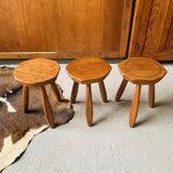 Set of 3 stools, brutalist current